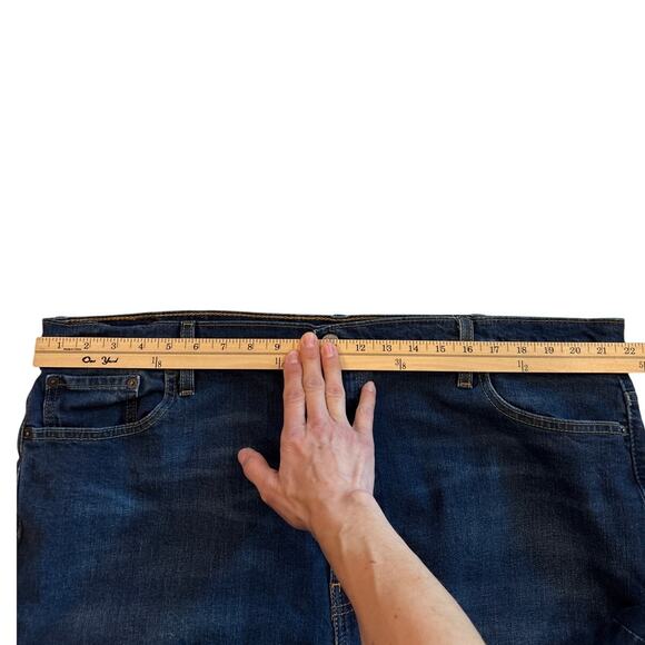 Levis 569 Jeans Mens 44x32 Blue Loose Fit Straight Leg Stretch Denim Causal - Picture 8 of 12